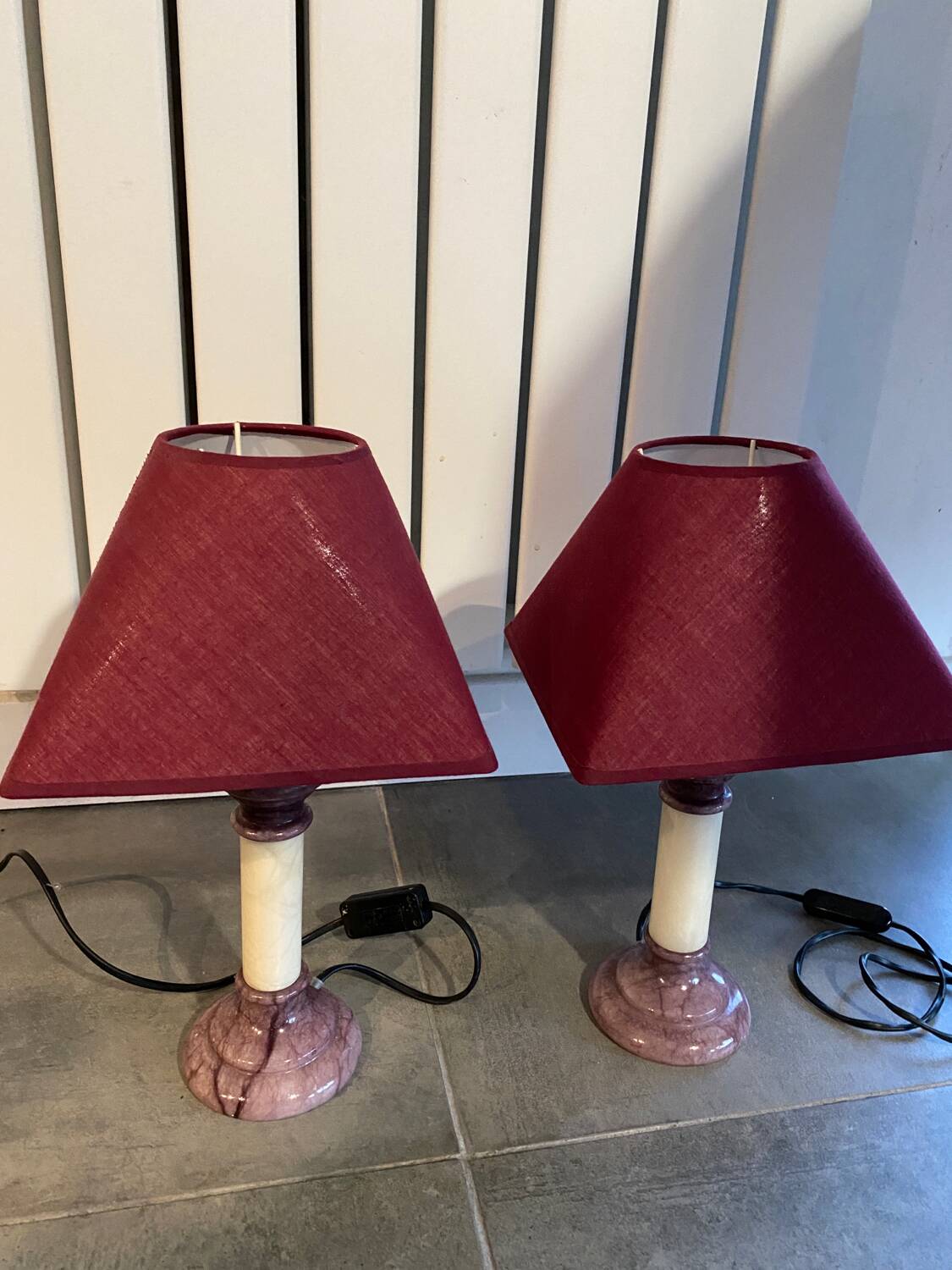 Pair of bedside lamps