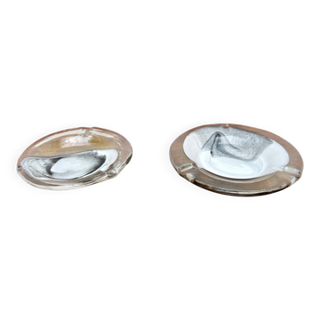Cendriers en verre d'art postmoderne par Hans Jürgen Richartz pour la collection d'art Richartz, années 1980, ensemble de 2