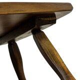 Mid-Century Organic Wooden Side Tables, circa 1960's wabi sabi brutalist