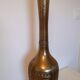 Large brass vase – sculptural piece – geometric decor – 64.5 cm
