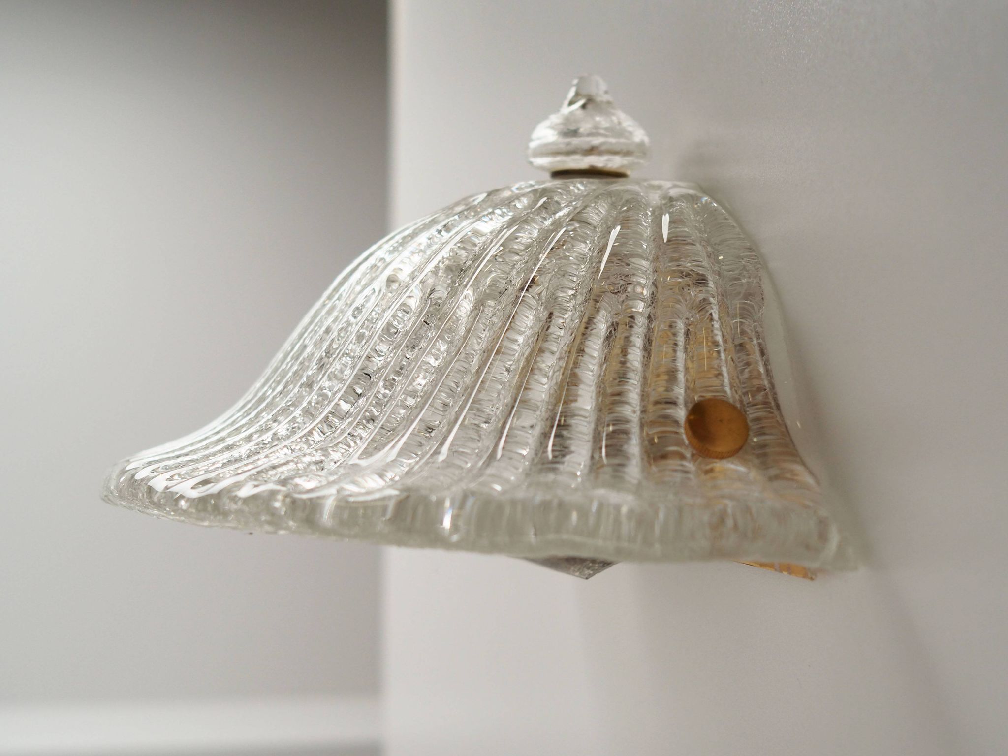 Wall lamp, Murano glass, Italian design, 1970s, manufacture: Italy