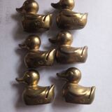 Vintage duck name tags set of 6