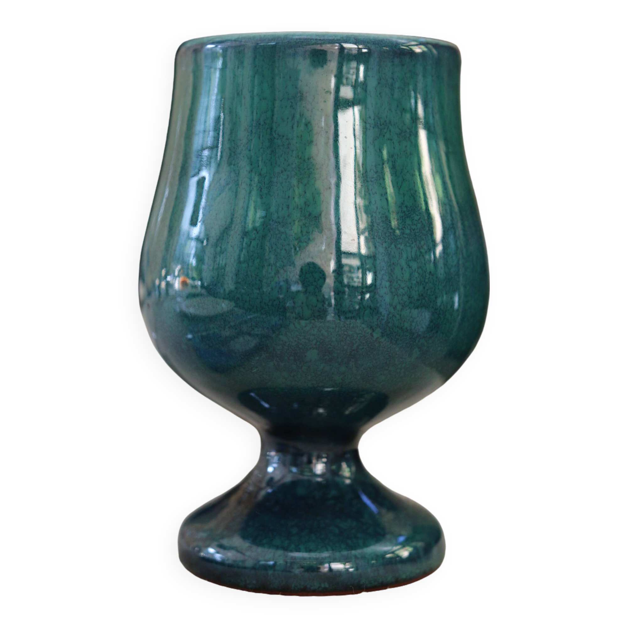 Ceramic Chalice-Glass-Vase Footed by Antonio Lampecco, several available