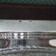 5-compartment thick glass servant - Silver metal with punch - Wooden handles - 1950/60