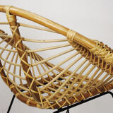 Rattan and metal chair