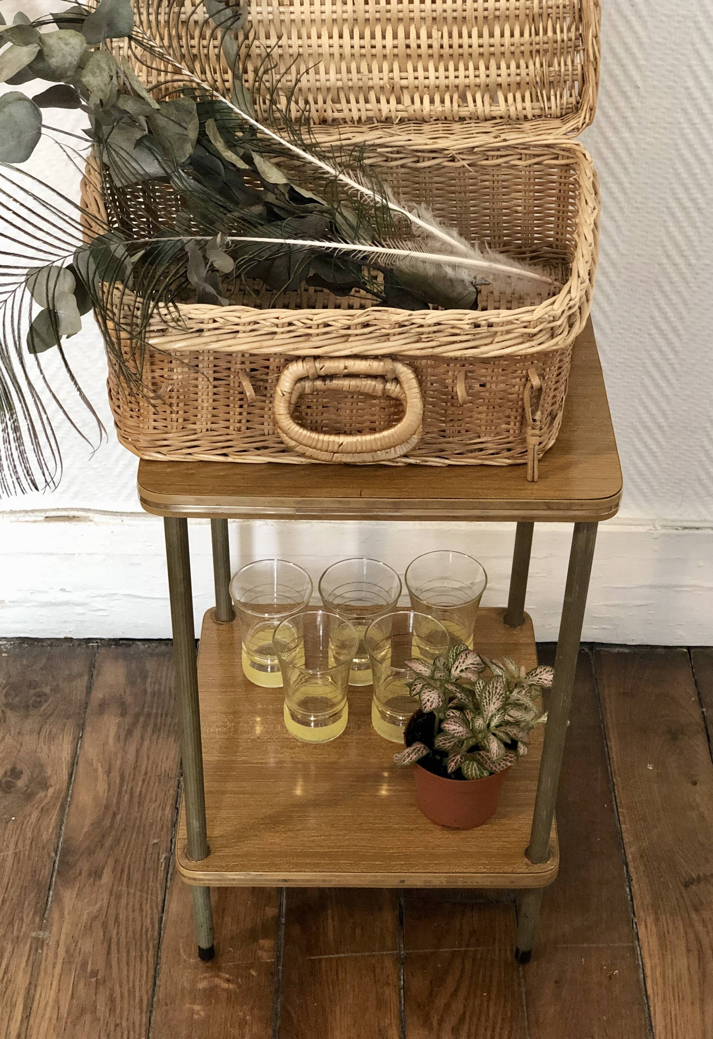 Formica and brass saddle