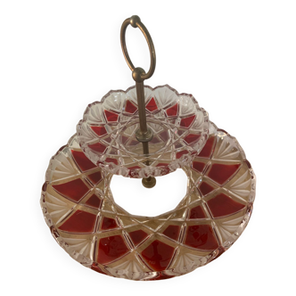 Old crystal cake display