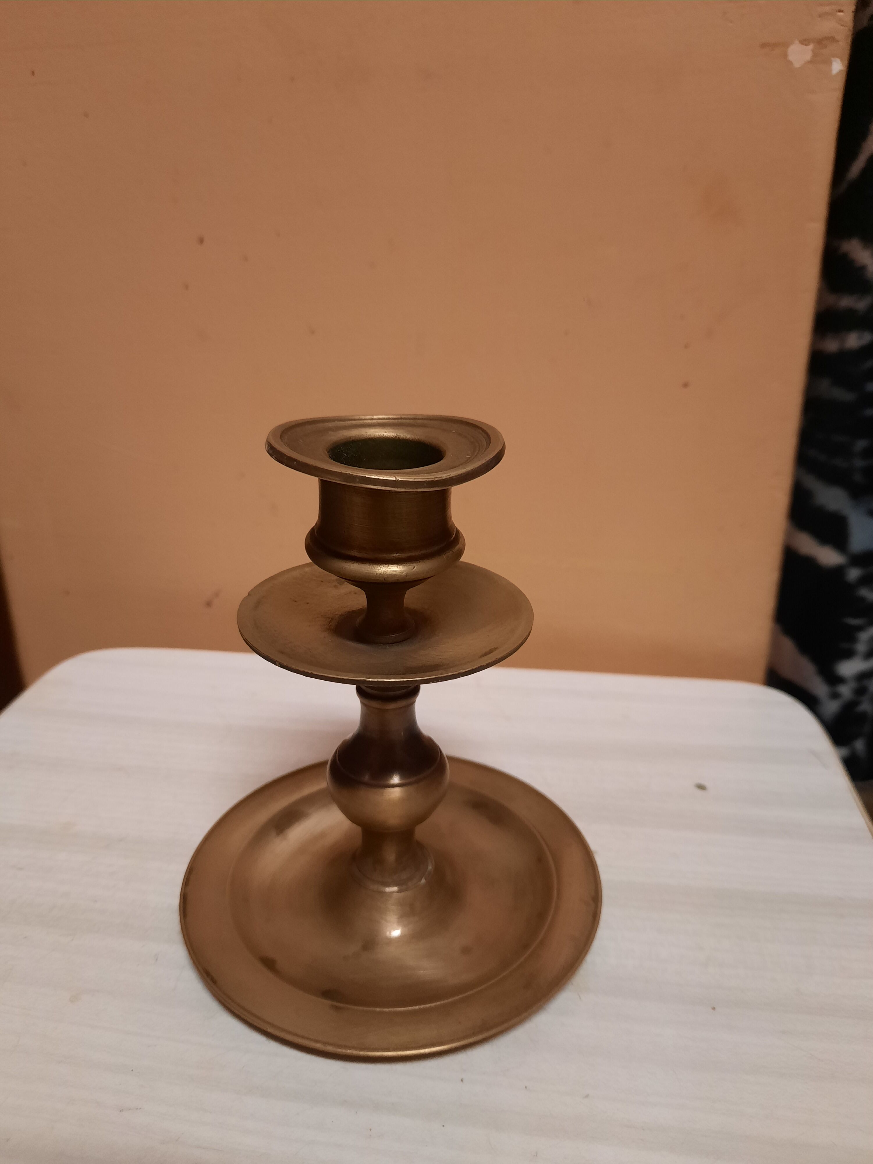 Golden candle holder