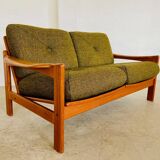 Canapé 2 personnes vintage rétro danois du milieu du siècle par Arne Wahl Iversen 1970