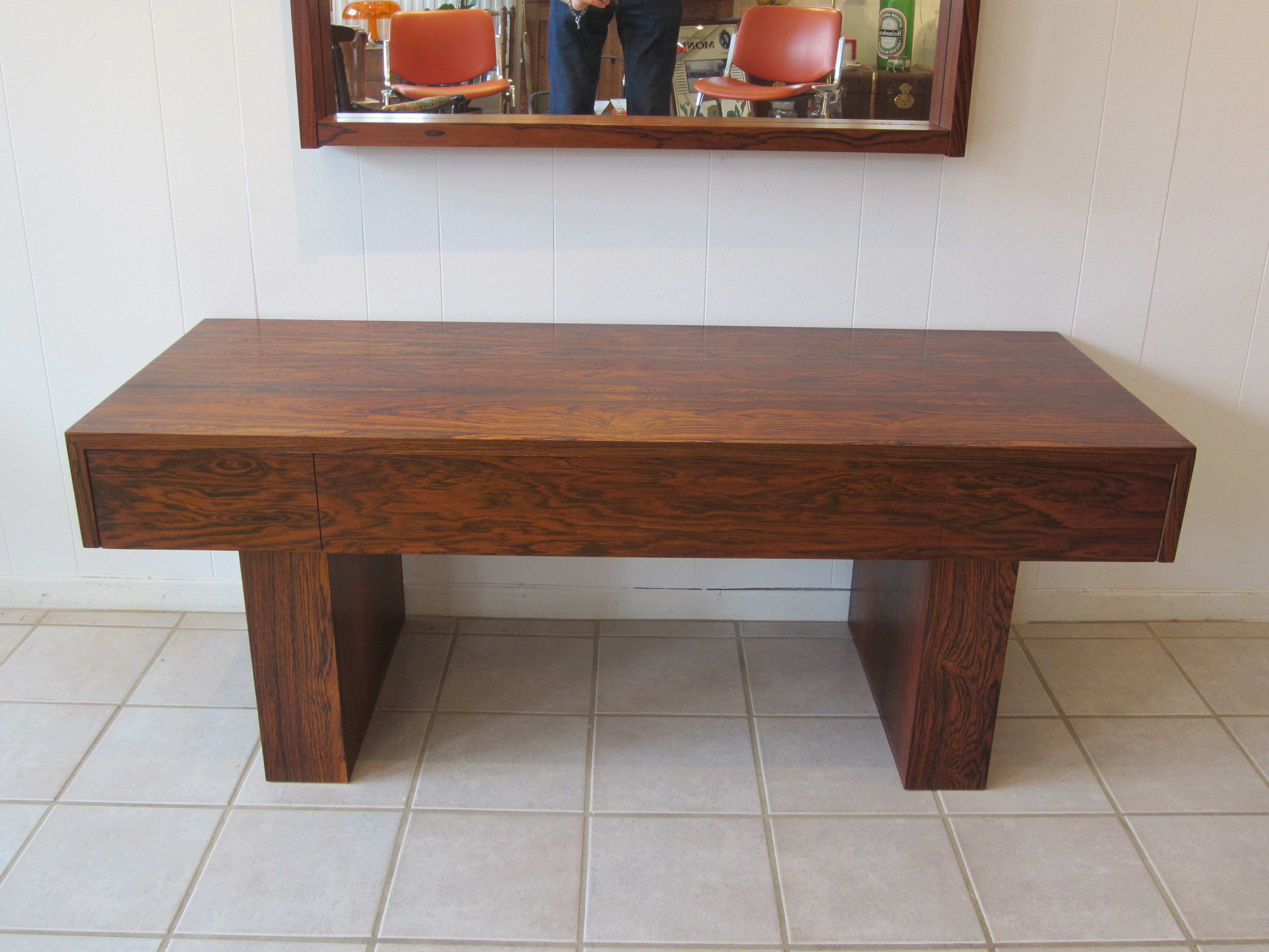 Scandinavian hall furniture, chest of drawers and mirror Ateljé Glas & Trä Hovmantorp