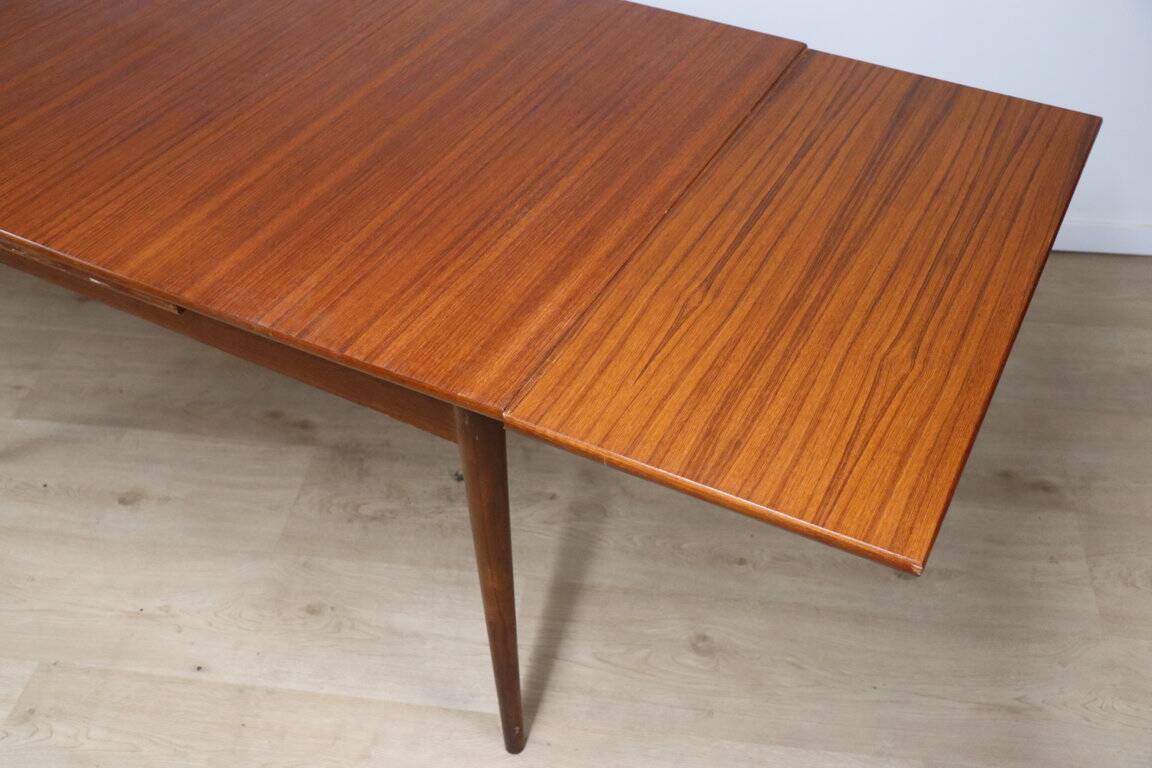 Scandinavian extendable teak dining table, 1960