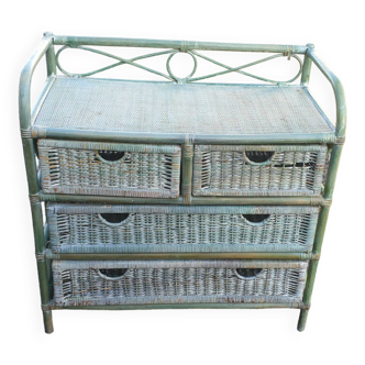 Rattan chest of drawers