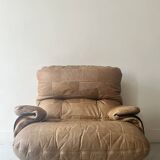 Marsala natural leather armchair by Michel Ducaroy for Ligne Roset, 1970