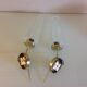 Pair of brass wall lamps conical glasses from the 60's