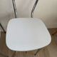 Lot of 3 vintage white kitchen chairs