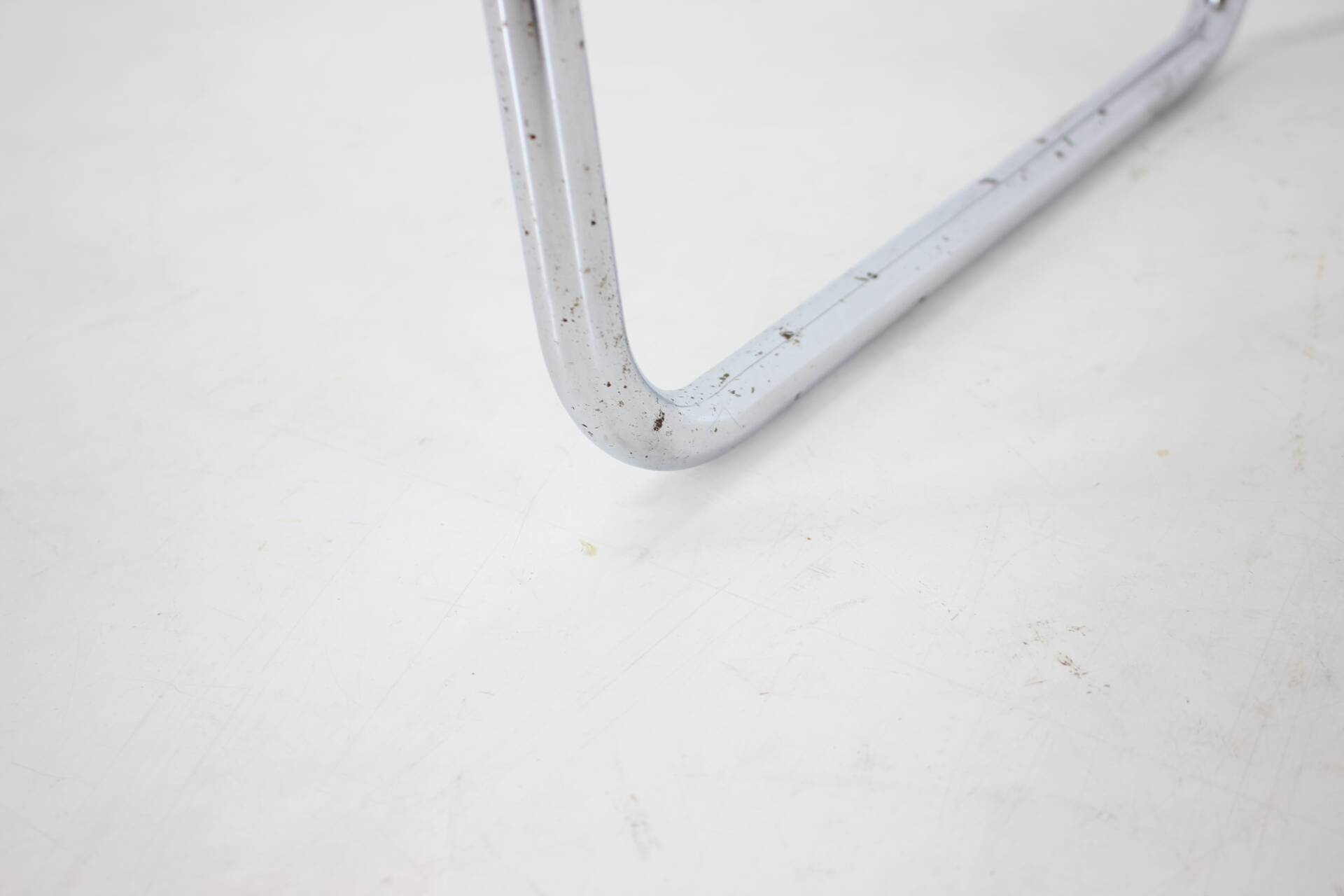 1960s tubular chrome plated side table, czechoslovakia