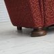 1960s, Danish relax armchair, original red furniture wool, oak wood legs.