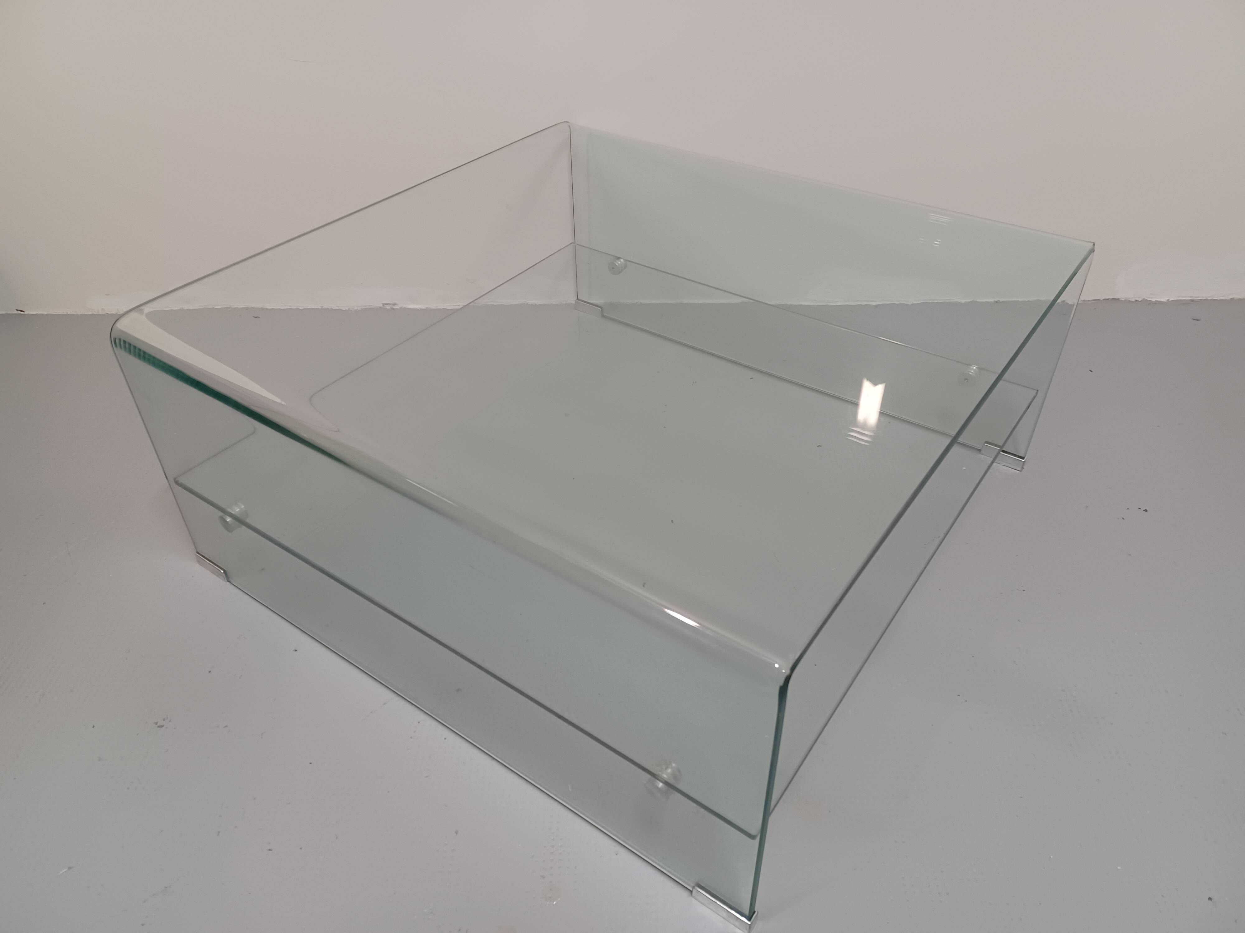 Coffee table, molded glass