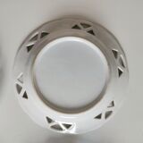Ensemble de 4 assiettes fleuries ajourées
