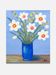 Old painting signed ZJ – Oil on canvas – Bouquet of daffodils in a vase