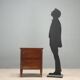 Directoire bedside table in walnut - Italy late 18th century