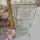 Four bohemian crystal vases