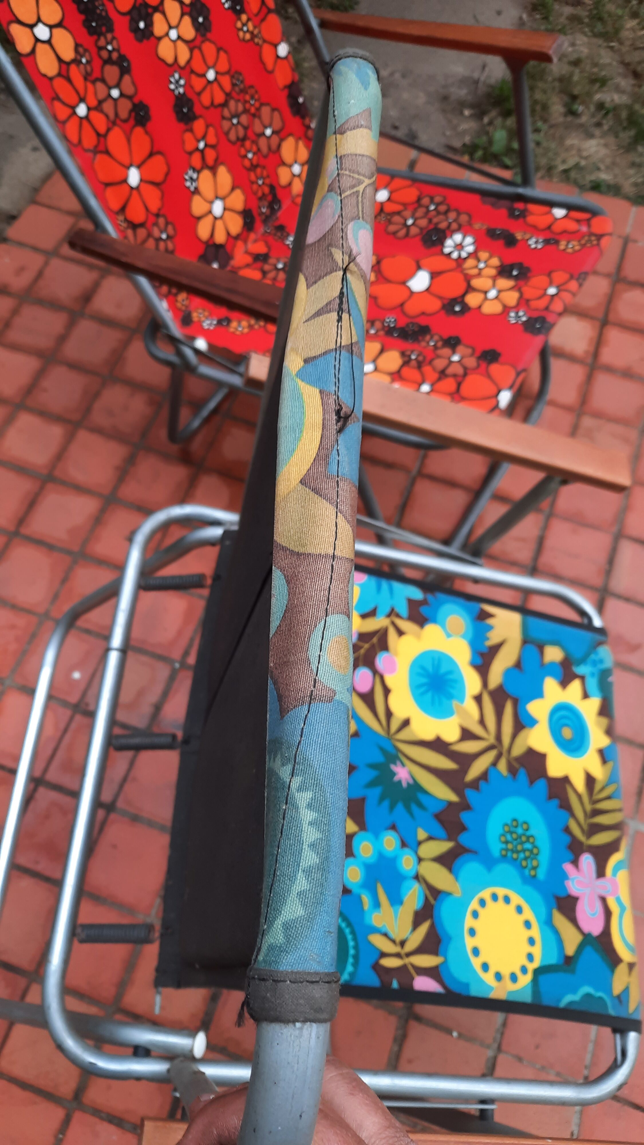 Pair of camping folding chairs