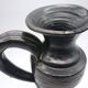 Vase pichet en céramique émaillée noire métal, signé Jean Marais, Vallauris