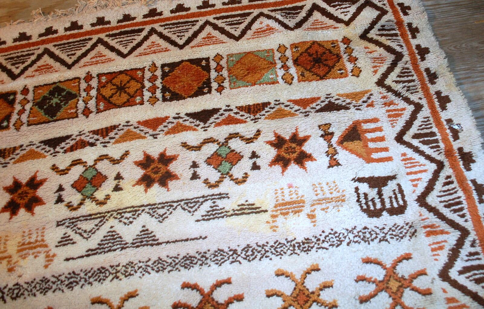 Tapis Savonnerie belge vintage 6,3' x 8,7' (192 cm x 265 cm) années 1960 - 1B555