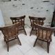 4 chaises Western en bois courbé