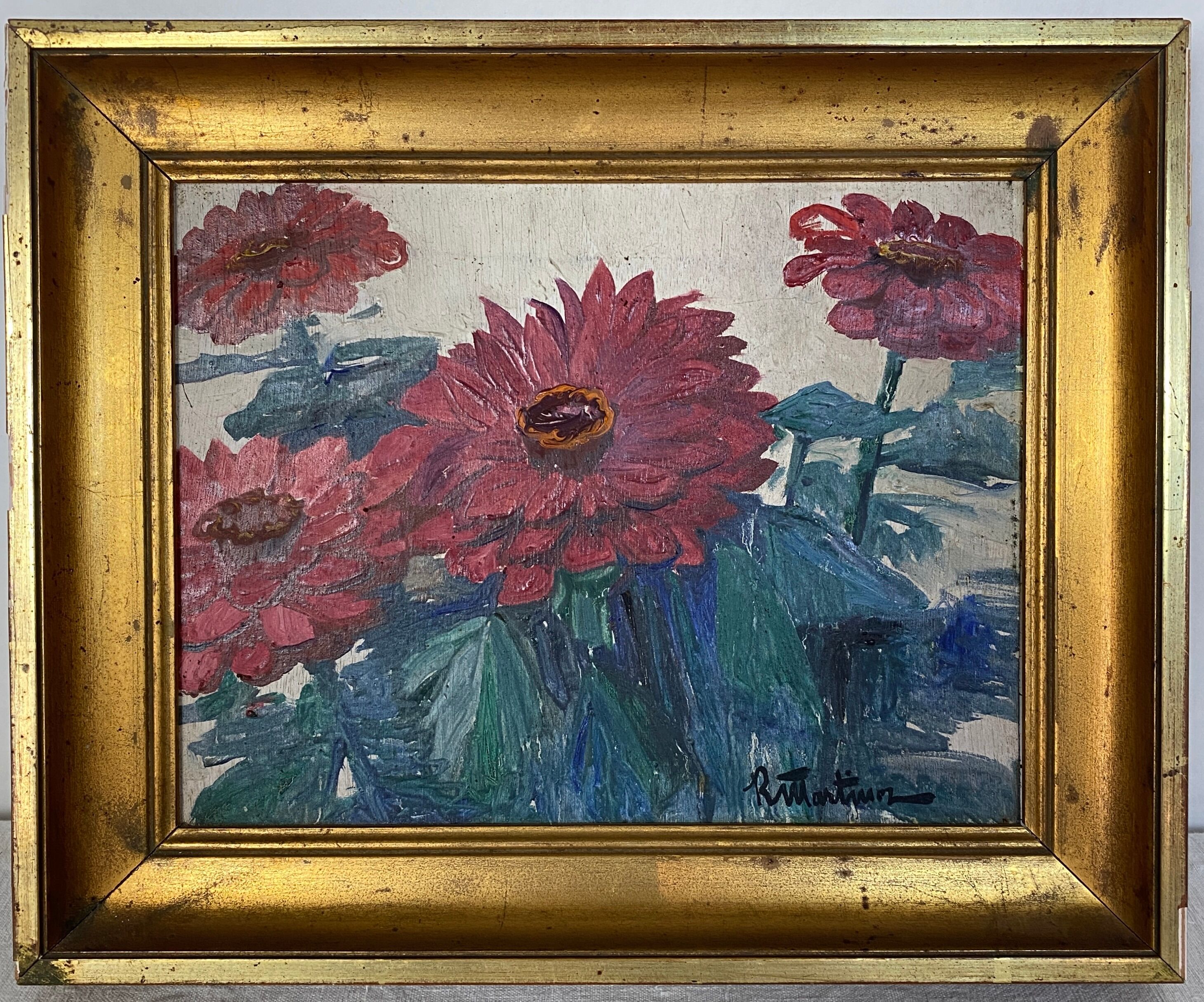 Oil painting mid-twentieth