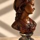 Bust of a woman 40 cm – Art Nouveau style – bronze effect finish