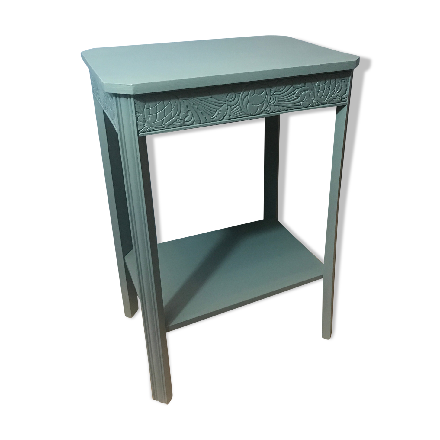 Blue/green art deco side table