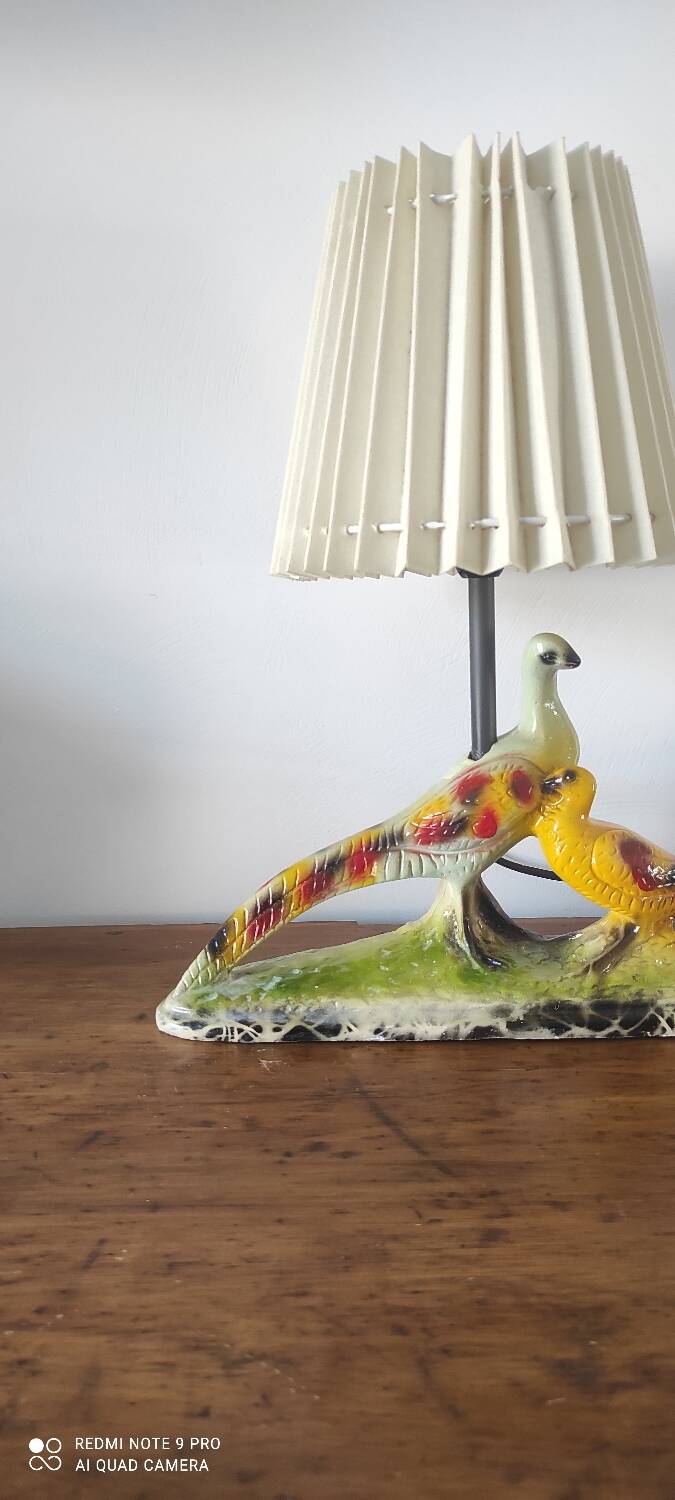 Lampe faisan Vintage