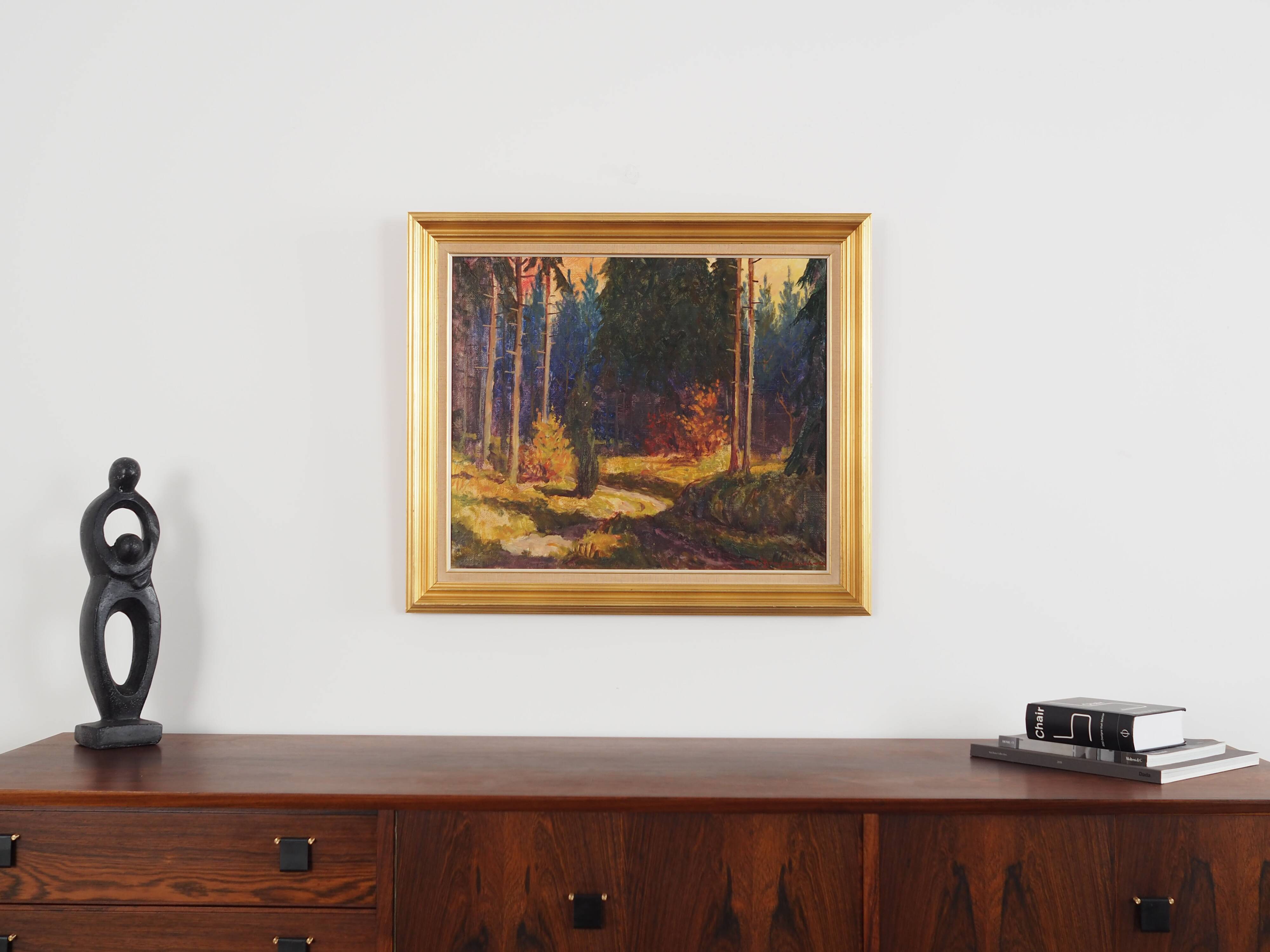 Painting „The Autumn Forest”, Scandinavian design, 1960s