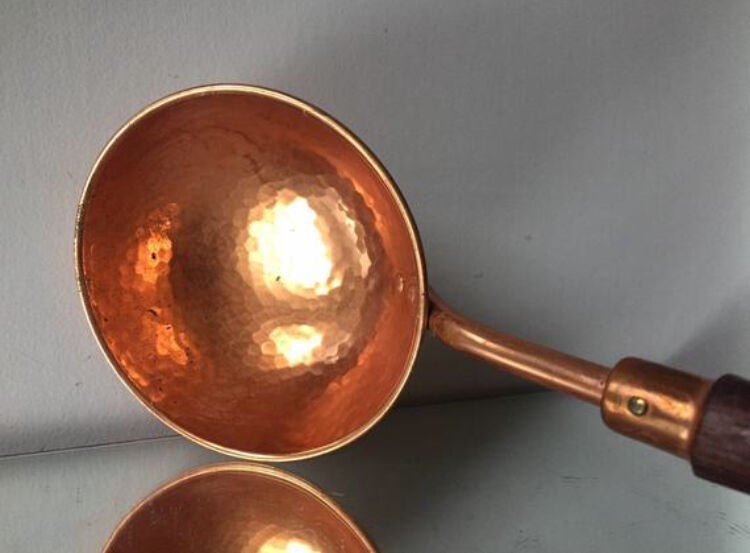 Copper ladle with rosewood handle mid century denmark
