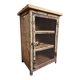Rare armoire militaire industrielle française – Ministère de l’Air, 1956 – Rangement en métal avec plateau en chêne et étagères en bois