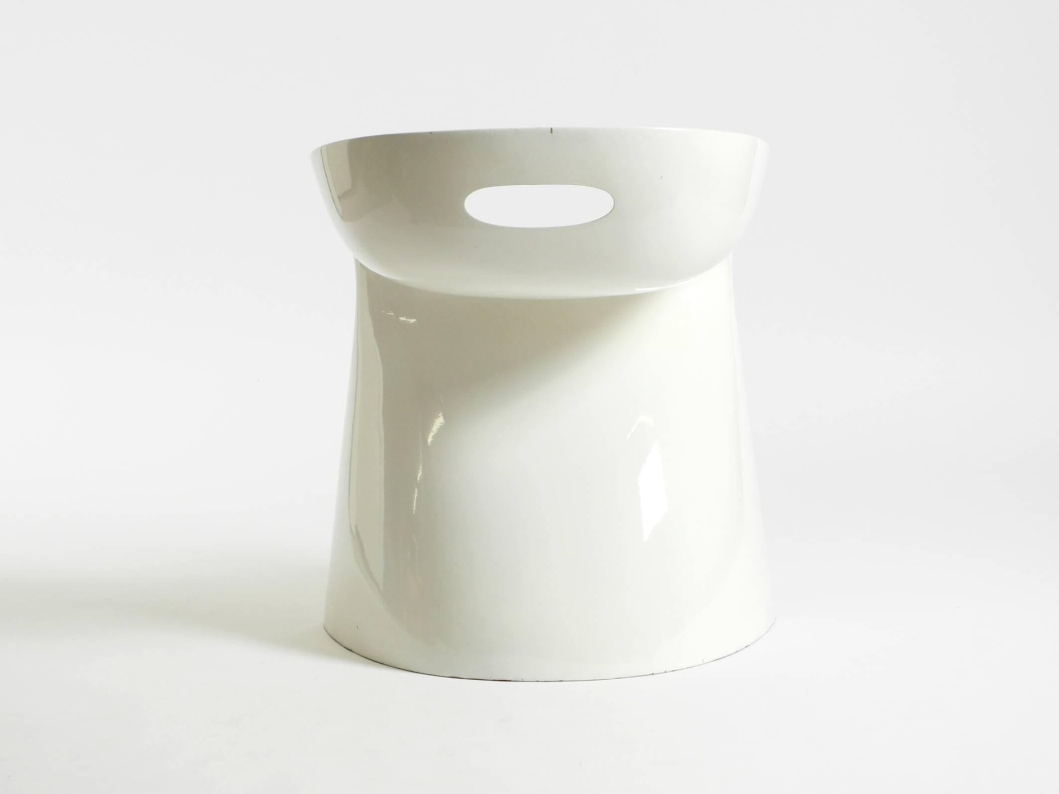 White stool by Winfried Staeb from the 1970s for the Form + Life Collection