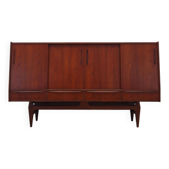 Buffet haut en teck, design danois, années 1960, production : Danemark