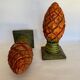 Wooden roman pine cones