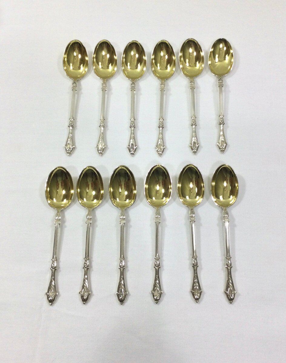 12 teaspoons art nouveau Christofle