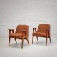 Fauteuils vintage Chierowski 366 du milieu du siècle, lot de 2