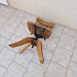 Swivel office chair in blond oak circa 1930