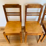 Ensemble de 4 chaises années 60