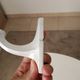 Antique Art Deco wall coat hook in enamelled cast iron.