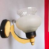Eastern European mid century hand-blown glass wall sconce lamp 1970s