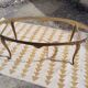 Table basse Louis XV marbre et métal doré
