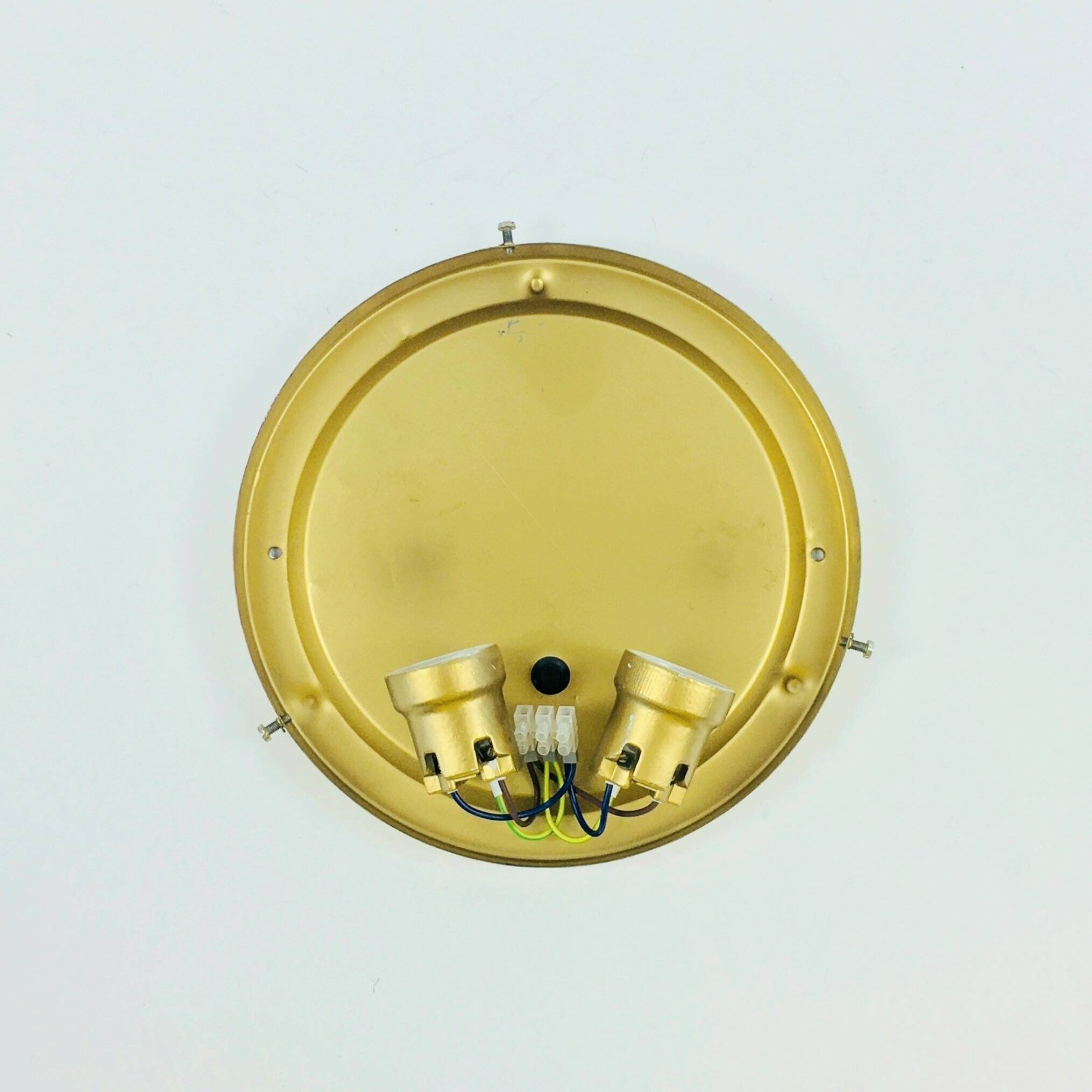 Large Mid-Century Amber Bubble Glass Ceiling Light by Helena Tynell, 1960s