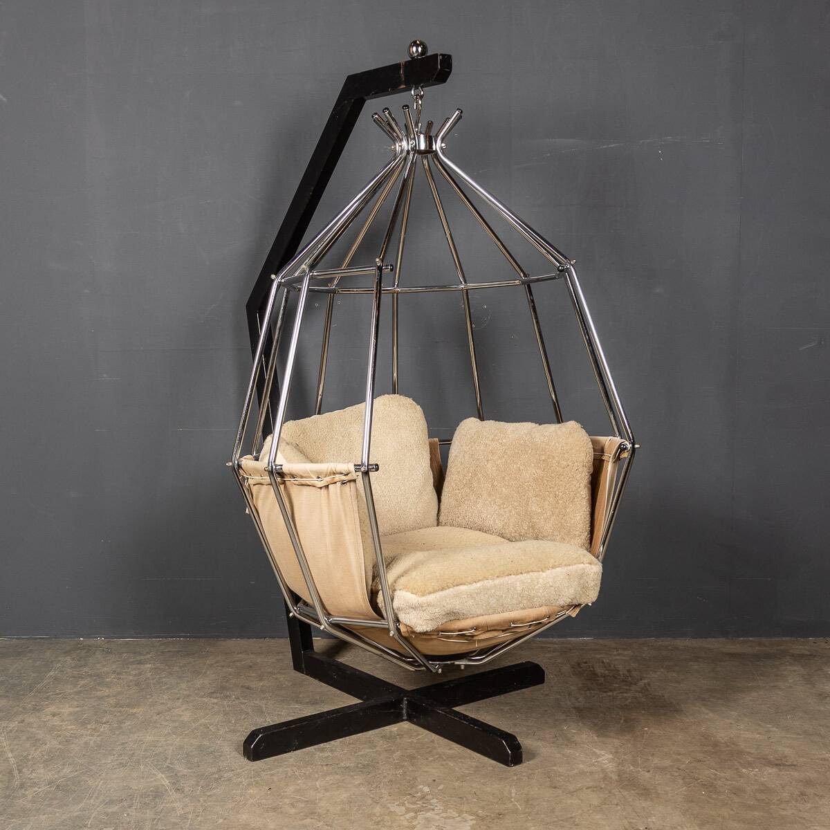 ELEGANT PARROT CAGE CHAIR BY IB ARBERG c.1970