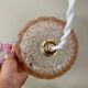 Vintage lampshade pendant light in pink molded glass - tableware collection -